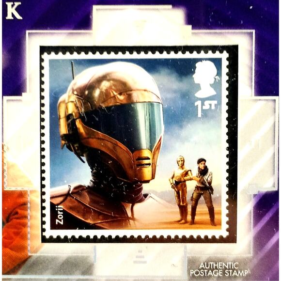 Topps Star Wars Masterwork Purple Para #21/50 POE DAMERON STAMP RELIC CARD SC-PZ - Picture 2 of 4